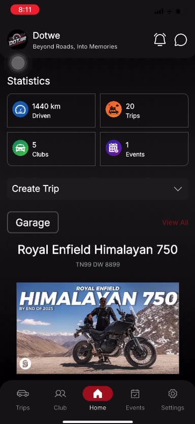 Actual DOTwe rides app screen